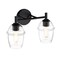 Designers Fountain Summer Jazz 16 in. 2-Light Matte Black Vanity Light with Clear Glass Shades for Bathrooms D310M-2B-MB - alternate 9